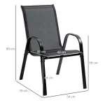 Комплект градински столове Outsunny от 2,  до 120 кг - Image 8