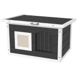 Къщичка за котки и зайци PawHut, с подложка за драскане