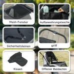 PawHut Кучешка количка, Сгъваема за големи кучета - Image 8