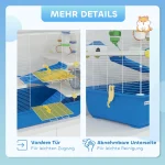 Клетка за хамстери PawHut с 4 нива, с тунелна система - Image 8