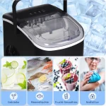 HOMCOM Ледогенератор 29,4 см x 22,2 см x 29 см, черен - Image 5