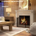 HOMCOM Защитен панел за камина, 96 x 60 см - Image 8