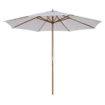 Слънчев чадър Ø 300 см, чадър с UV защита, от дърво - Image 10