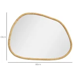 Стенно огледало HOMCOM 80 см x 2.1 см x 60 см - Image 8