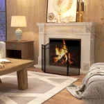 HOMCOM Защитен панел за камина, 96 x 60 см - Image 2