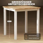 Трапезна маса HOMCOM, от каучуково дърво, за до 4 души - Image 9