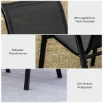 Комплект градински столове Outsunny от 2,  до 120 кг - Image 6