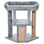 PawHut Дърво за котки 57 см с котешка пещера, до 5 кг - Image 11