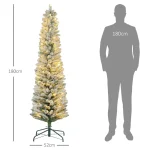 Коледна елха HOMCOM 180 см, LED гирлянди - Image 6