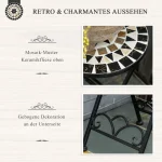 Стойка за растения Outsunny Ø36 x 67 см, каменна мозайка - Image 11