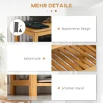 HOMCOM Стелаж за обувки с 4 рафта, бамбук - Image 9