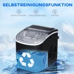 HOMCOM Ледогенератор 29,4 см x 22,2 см x 29 см, черен - Image 8