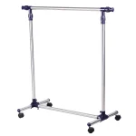HOMCOM Закачалка за дрехи с колелца, регулируема