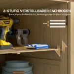 Градинска кутия за съхранение Outsunny, асфалтов покрив - Image 10