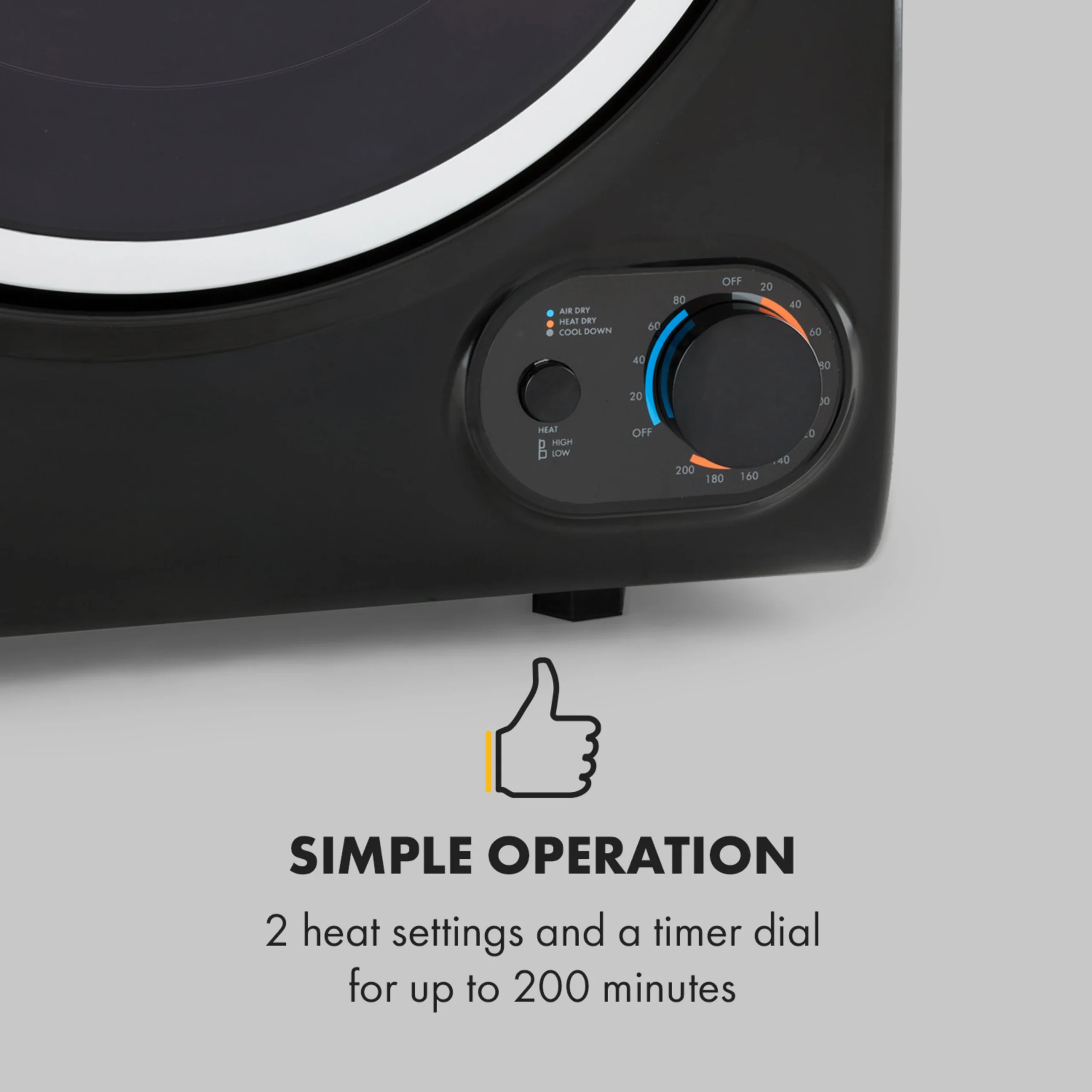 10035138_uk_0003_logo___Klarstein_Dryer_Jet_Set_40Klarstein_Dryer_Jet_set_2500_2_5Kg_Black00_4kG_White Klarstein Jet Set 2500 сушилня за дрехи - Image 3