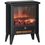 Електрическа камина HOMCOM с реалистичен пламък