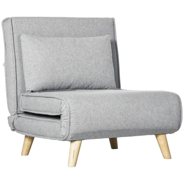 HOMCOM разтегателен стол, регулируема облегалка 6 позиции