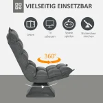 HOMCOM Стол за четене с регулируема облегалка, въртящ се - Image 5