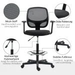 Офис стол Vinsetto с поставка за крака, 5 колелца - Image 6