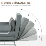 HOMCOM Разтегателен фотьойл, Трансформиращ се в легло - Image 3