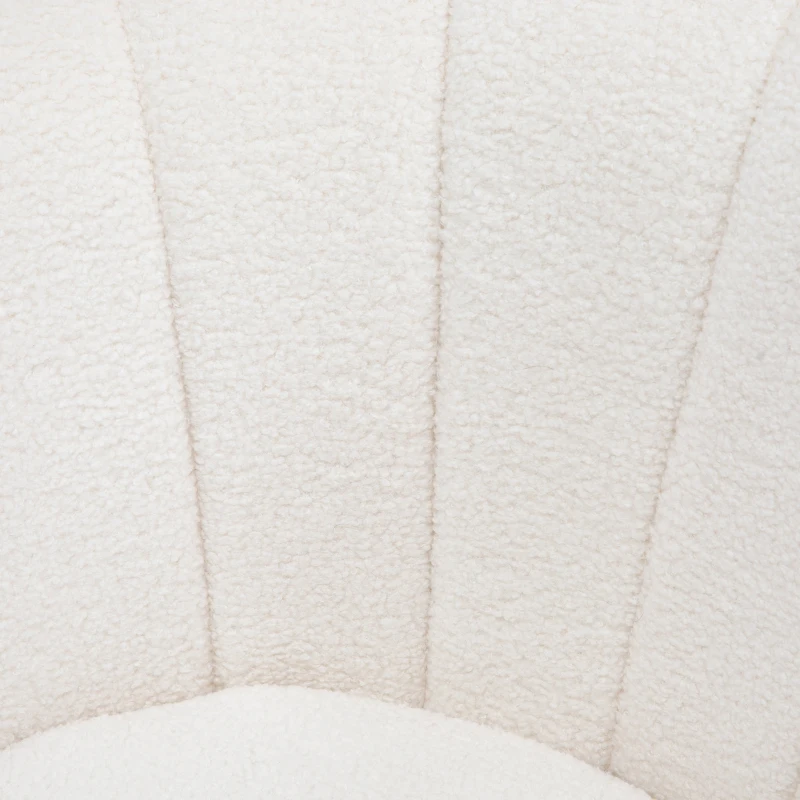 cST55f19495229f4a.jpg HOMCOM Тапициран фотьойл с форма на черупка - Image 5