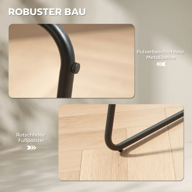 dIFe24197c4792584.jpg Комплект от 2 бар стола HOMCOM, с платнено покритие - Image 5