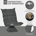 HOMCOM Стол за четене с регулируема облегалка, въртящ се - Image 7