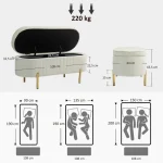 Пейка HOMCOM с капак на панти и място за съхранение - Image 2