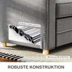 Двуместен диван HOMCOM, плат с имитация на лен - Image 4