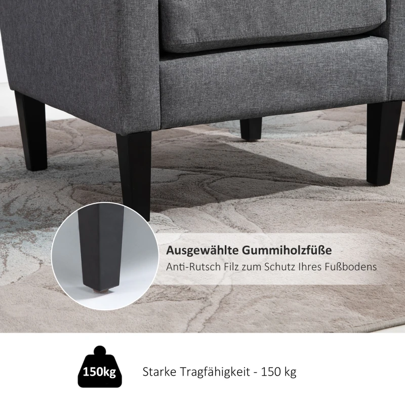 E0lf45189e763e1df.jpg Фотьойл HOMCOM, тапициран с дървени крака, 66 x 72 x 74 см - Image 5