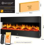 KESSER® Електрическа камина 3D, 9 цветни режима - Image 8