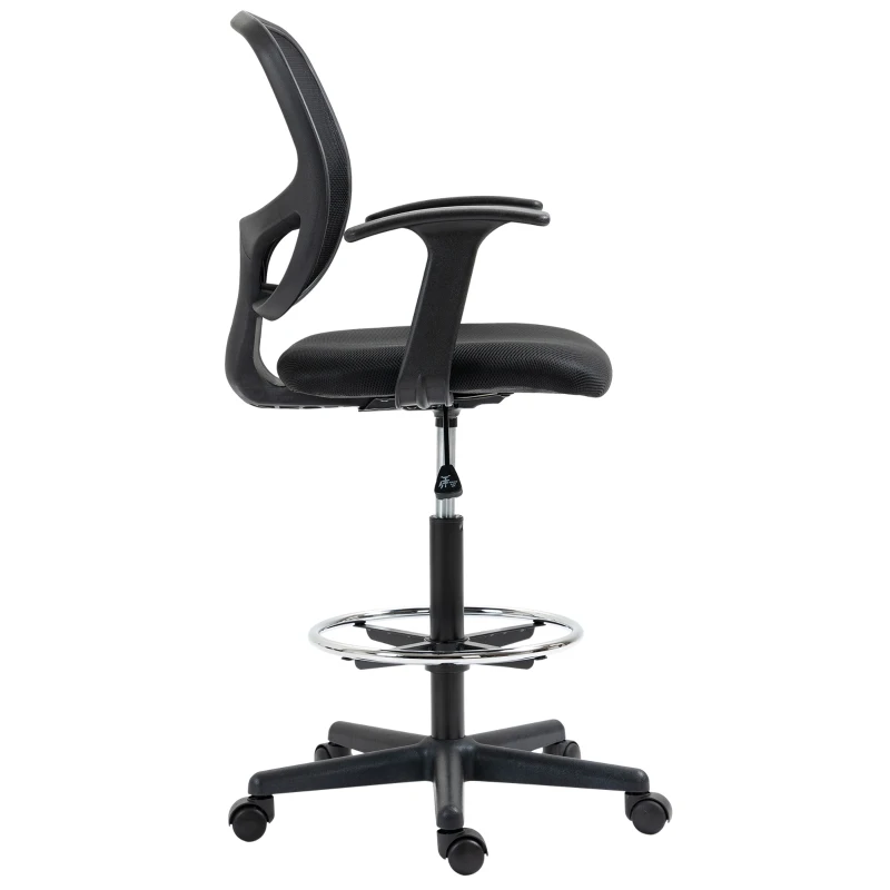 fvlfdf192e537f026.jpg Офис стол Vinsetto с поставка за крака, 5 колелца - Image 8