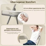 Комплект от 4 тапицирани сгъваеми стола HOMCOM - Image 2