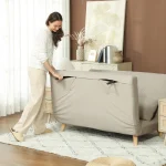 HOMCOM Разтегателен диван, вкл. 2 възглавници,130x78x79см - Image 5