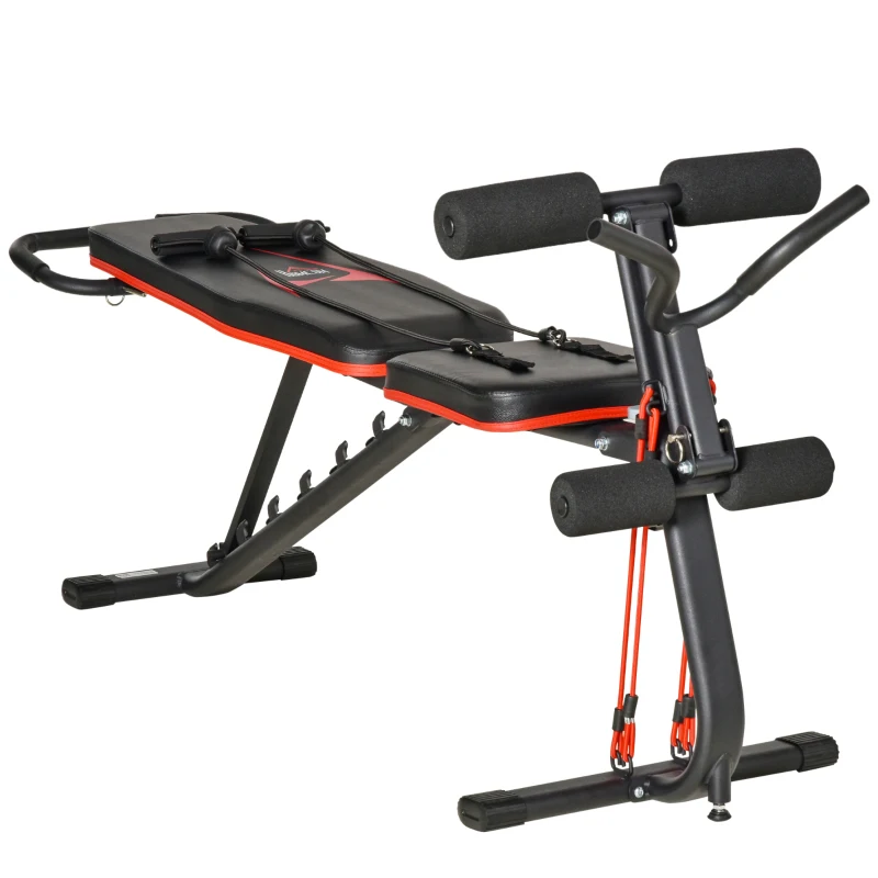 ihFb6019493434557.jpg Регулируема лежанка за тежести HOMCOM с еластично въже - Image 3