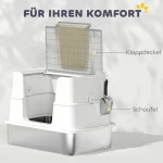 Котешка тоалетна PawHut, неръждаема стомана, XL - Image 7