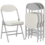 Комплект от 4 тапицирани сгъваеми стола HOMCOM - Image 4