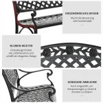 Градинска пейка Outsunny за 2 души, алуминиева, метална - Image 4