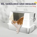 Котешка тоалетна PawHut, неръждаема стомана, XL - Image 8