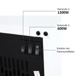 Електрическа камина HOMCOM с нагревател, с LED,600/1200W - Image 7