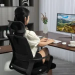 Офис стол HOMCOM, регулируем стол с облегалка за глава - Image 7