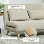 HOMCOM Разтегателен диван, вкл. 2 възглавници,130x78x79см - Image 7