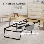 Сгъваемо легло HOMCOM, 70 x 190 см, с матрак от пяна 7 см - Image 5