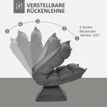 HOMCOM Стол за четене с регулируема облегалка, въртящ се - Image 10