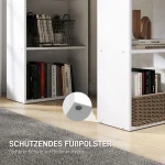 Бюро с библиотека Homcom, Дърво, 120 х 55 х 120 см, Бял - Image 9