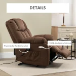 HOMCOM Повдигащ се стол с функция за накланяне - Image 7