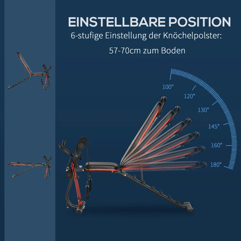 Pz00c319493434557.jpg Регулируема лежанка за тежести HOMCOM с еластично въже - Image 10