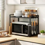 HOMCOM Рафт за микровълнова фурна, 3 куки - Image 8