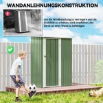 Метален градински навес Outsunny 1,07 м² с наклонен покрив - Image 8