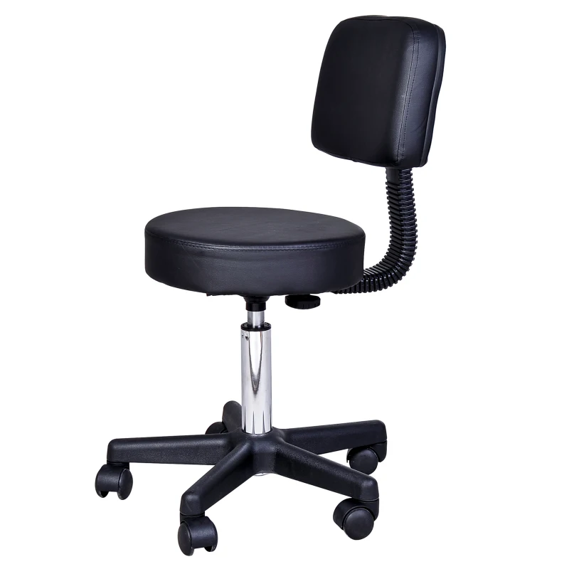 thhe1019493e6a2b8.jpg HOMCOM Регулируем на височина подвижен стол с облегалка - Image 4